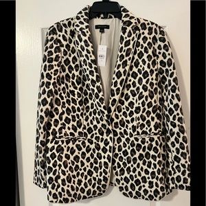 NWT Ann Taylor leopard print blazer size 12.